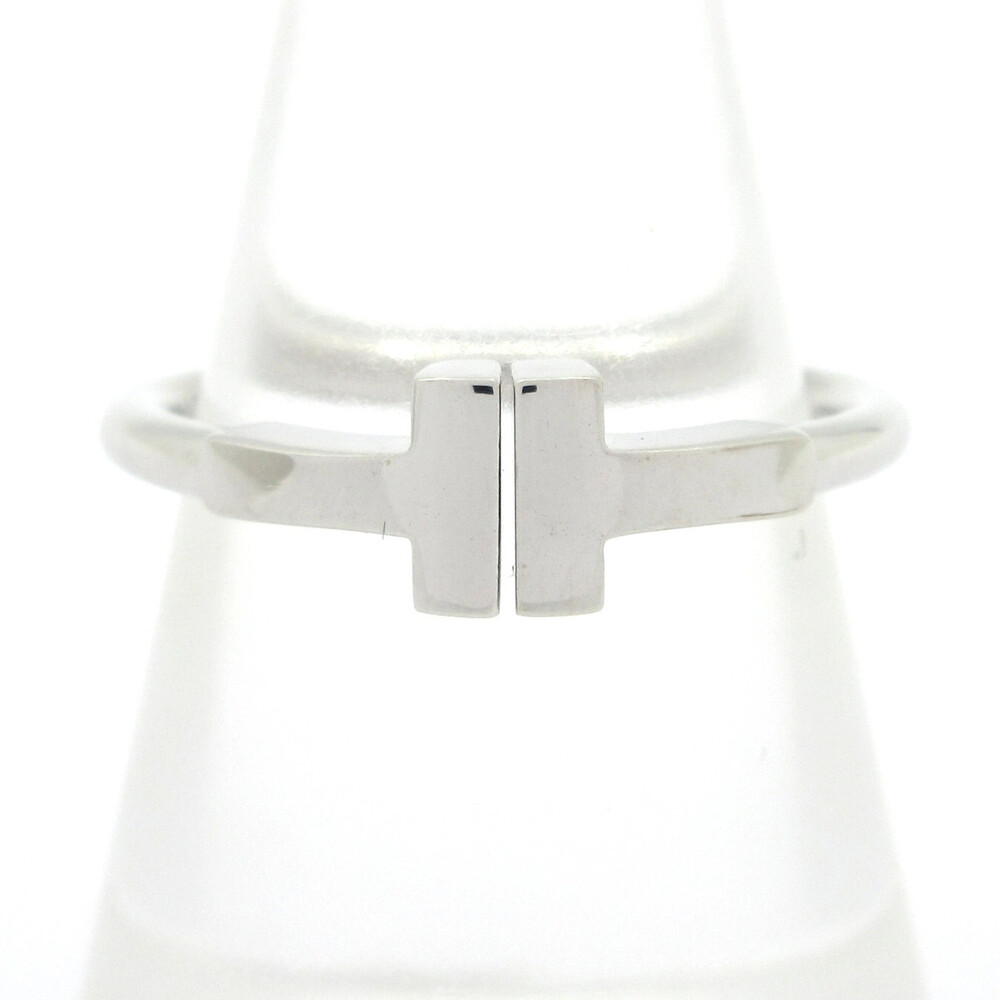 Tiffany&Co. T Wire 18K White Gold Ring #346387T13B